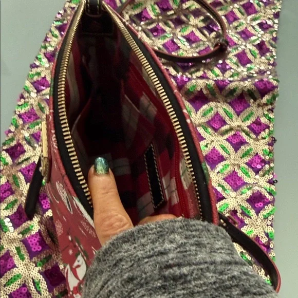 Dooney & Bourke Red Festive Crossbody Bag - Picture 4 of 4